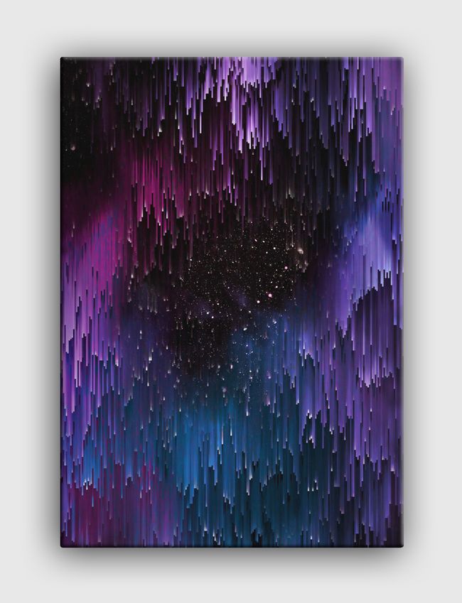 Ultraviolet Glitch Galaxy - Canvas