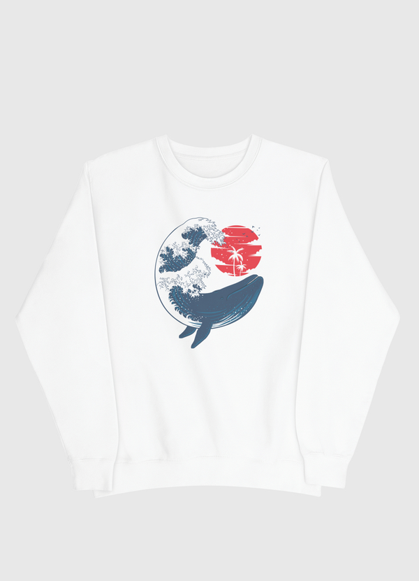 The Whale wave Men Sweatshirt