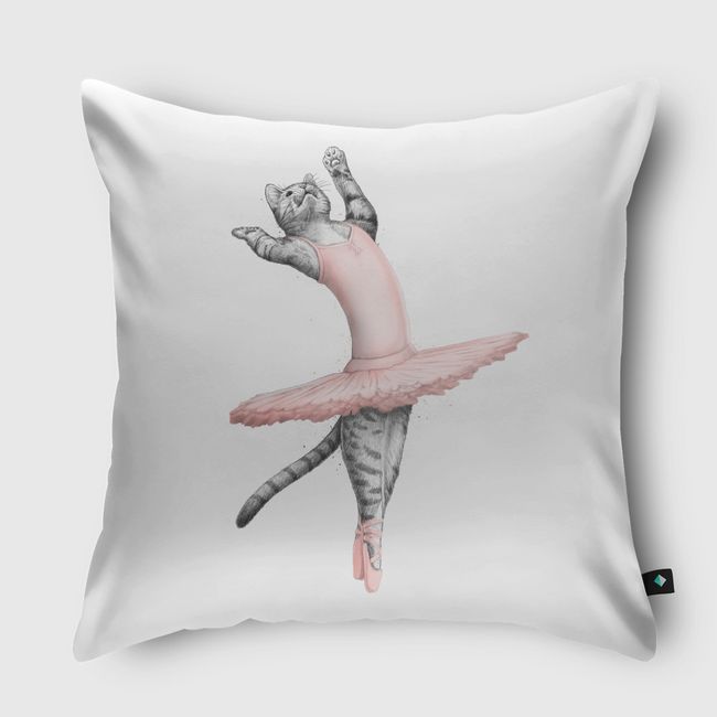 Ballerina Cat - Throw Pillow