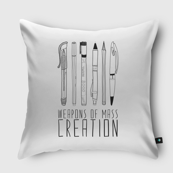 Weapons Of Mass Creation Throw Pillow