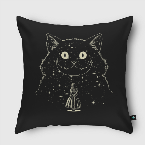 Alice Star Night Cat Throw Pillow