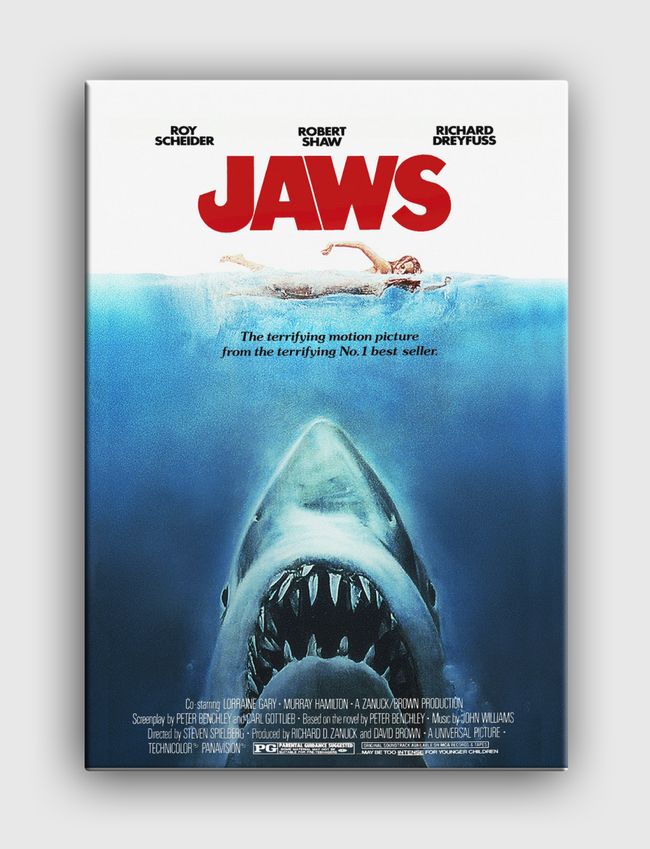 Jaws Film Poster - Canvas