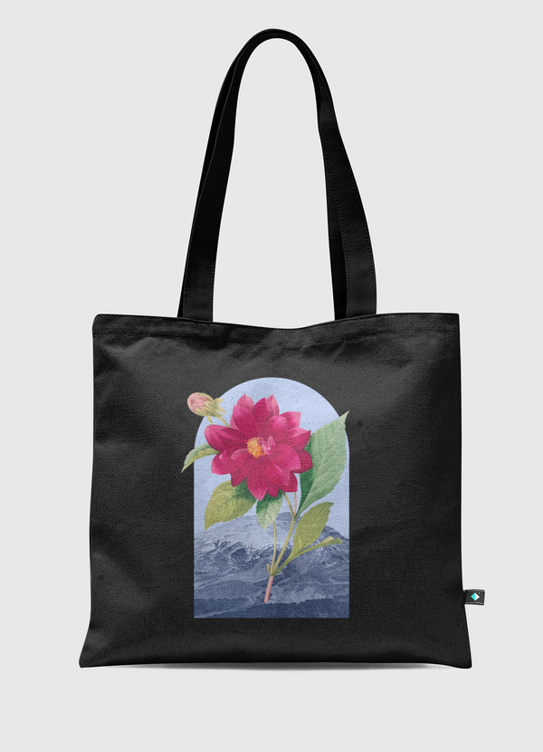 Floral Landscape Dahlia Tote Bag