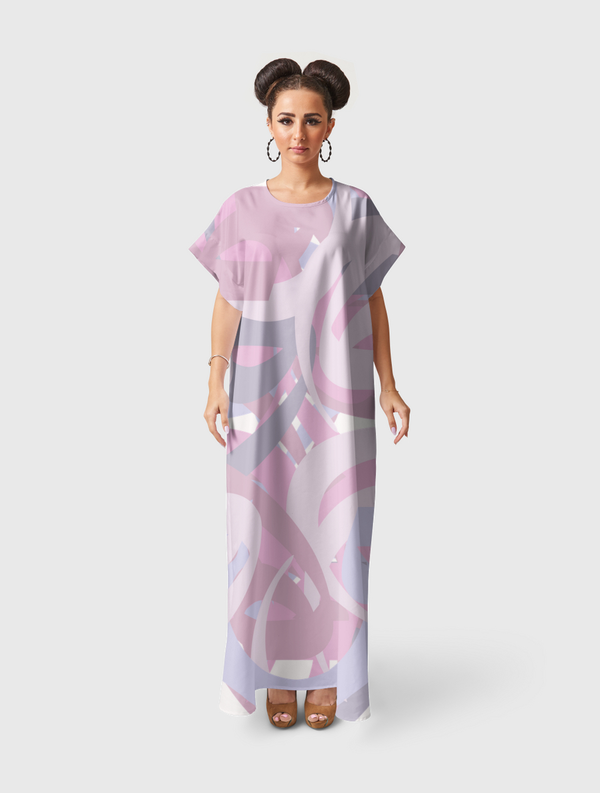 calligraphy pink Short Sleeve Dress