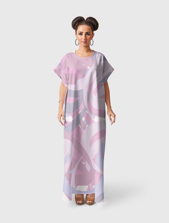 calligraphy pink - Short Sleeve Dress