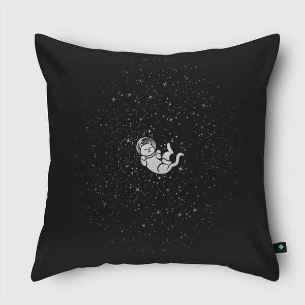 Gravity Cat Throw Pillow