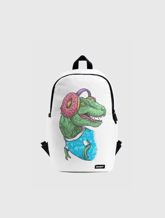 T-rex with headphones - Spark Backpack