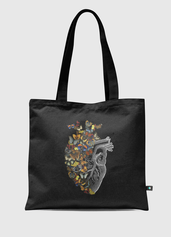 Butterfly Vintage Heart Tote Bag