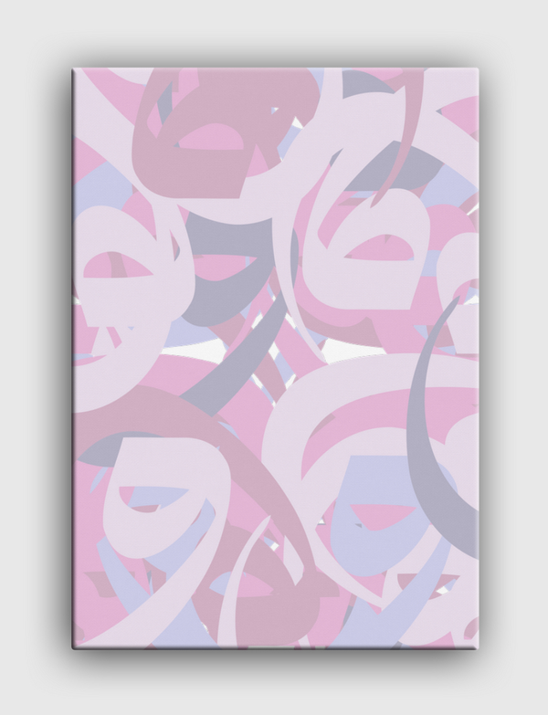 calligraphy pink Canvas