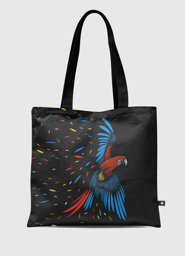 Tropical macaw lines Tote Bag