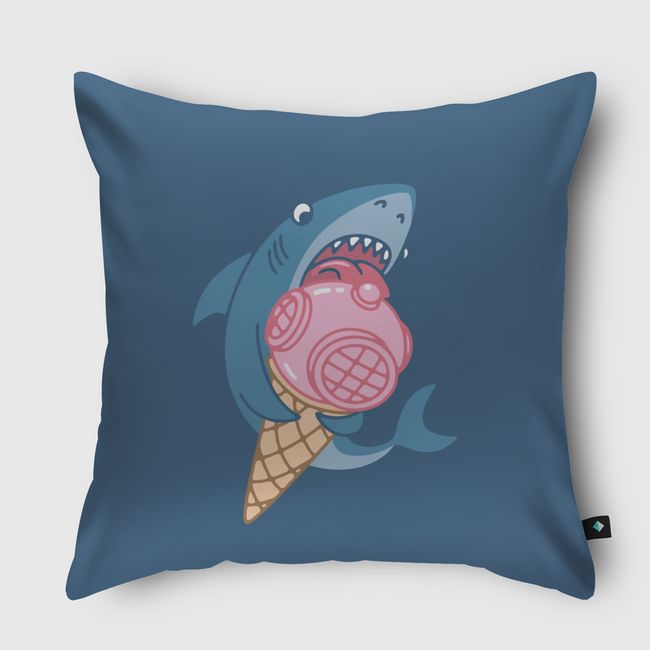 SHARK AND ICE CREAM - Throw Pillow