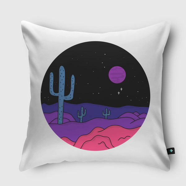 Violet Planet Throw Pillow