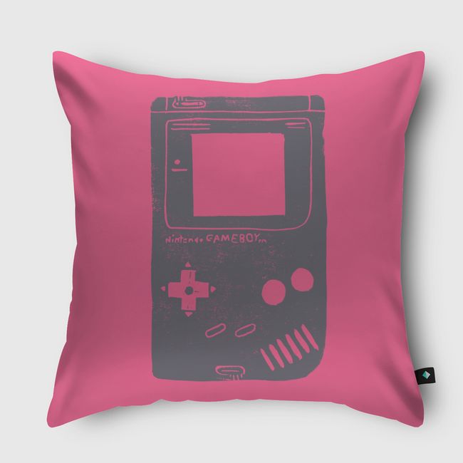 Game Boy Blockprint Pink - Throw Pillow