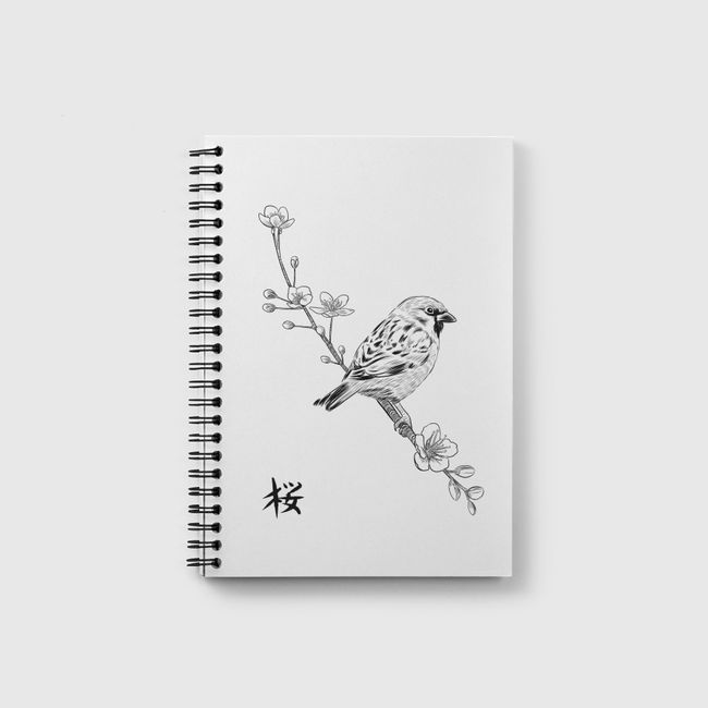 Sparrow Kanji - Notebook