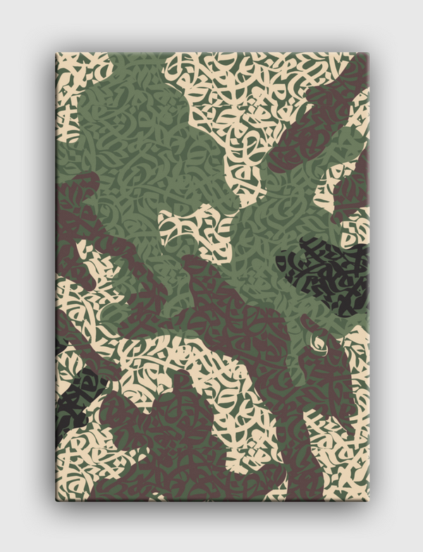 Camo Calligraphy Canvas