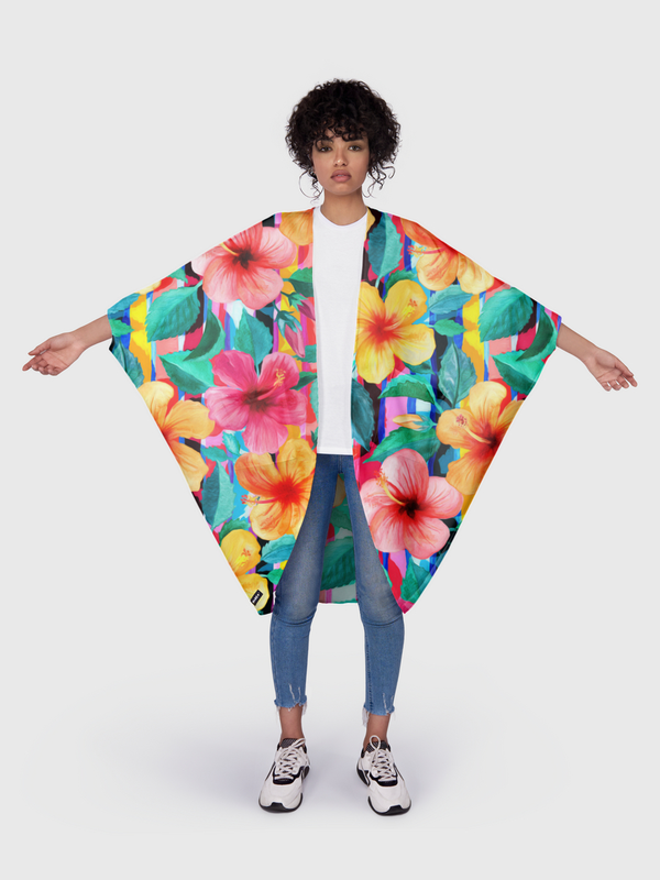 Maximalist Hibiscus Floral Kimono