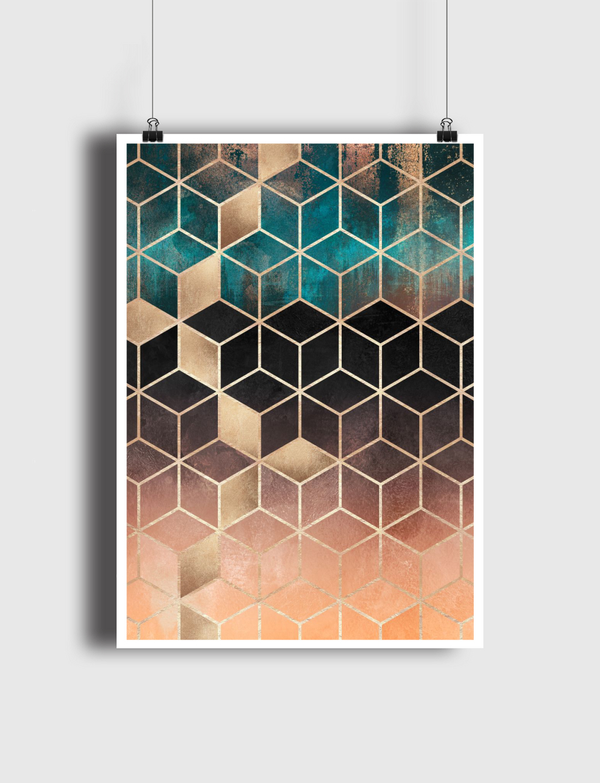 Ombre Dream Cubes Poster