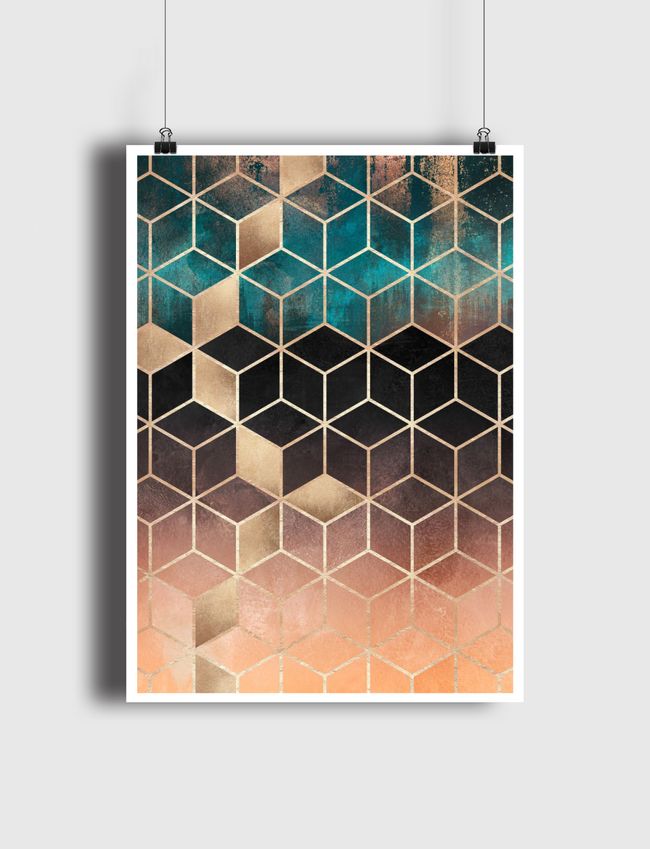 Ombre Dream Cubes - Poster