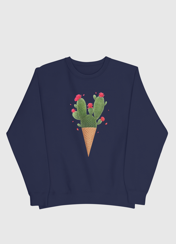 Ice cream with cactus Men Sweatshirt