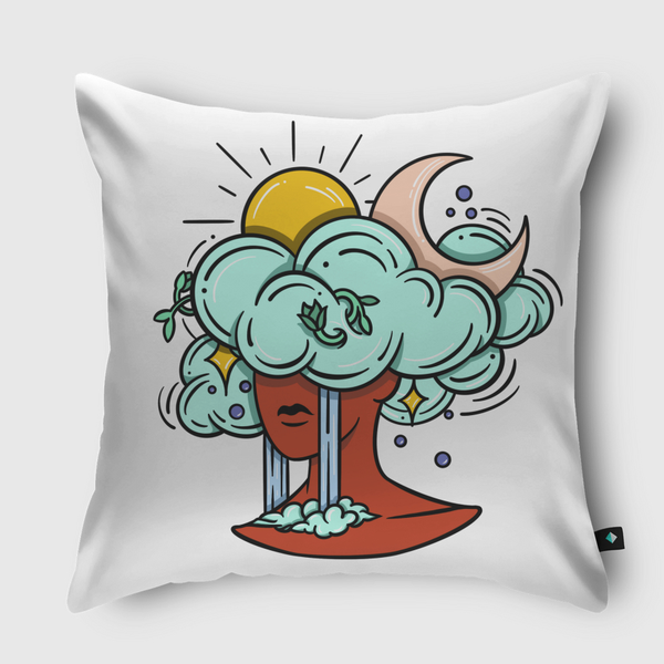 Head in the Clouds Throw Pillow