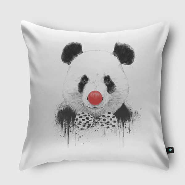 Clown panda Throw Pillow