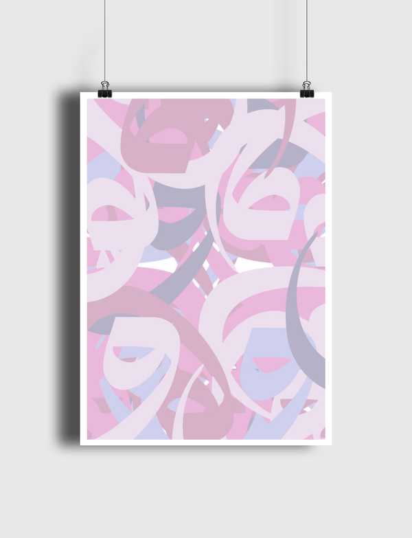 calligraphy pink Poster