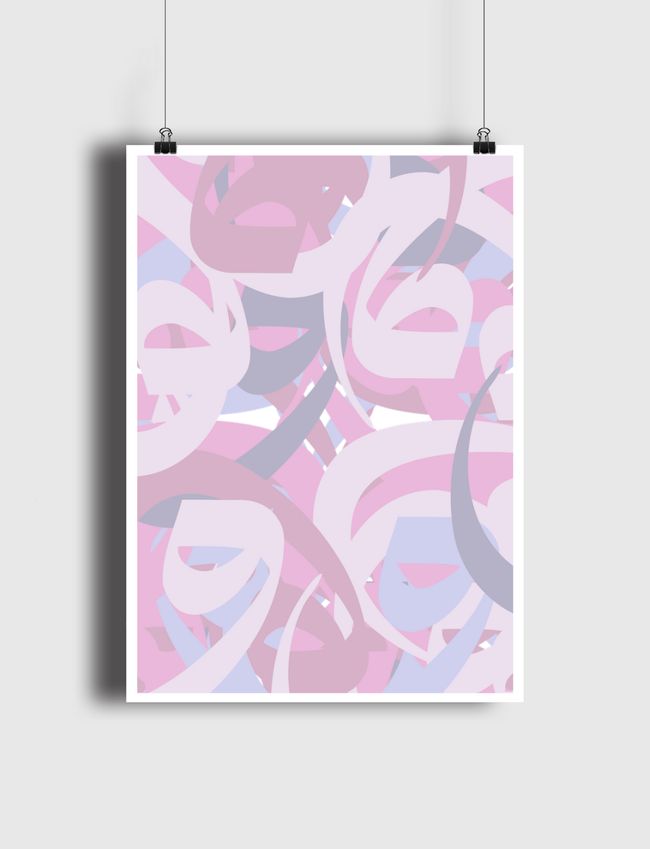 calligraphy pink - Poster