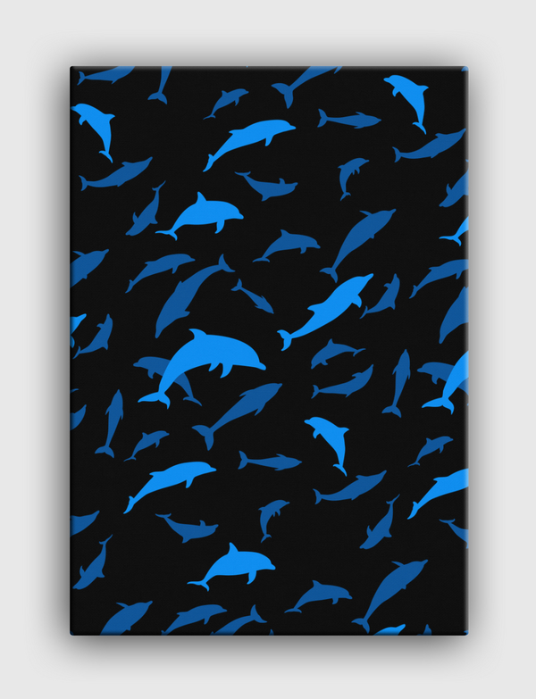 Pattern Dolphins Canvas