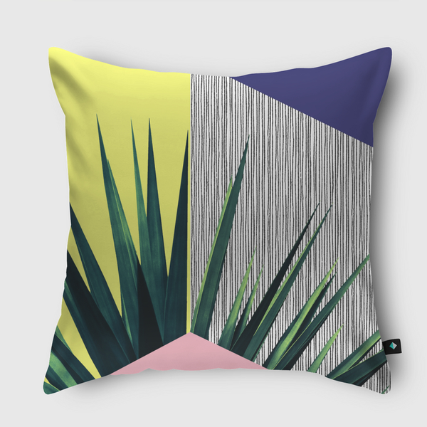 Graphic leaves Throw Pillow