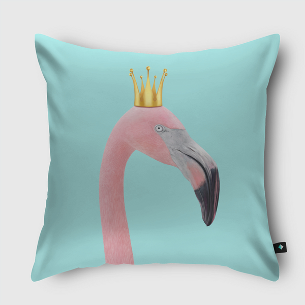 Queen flamingo Throw Pillow