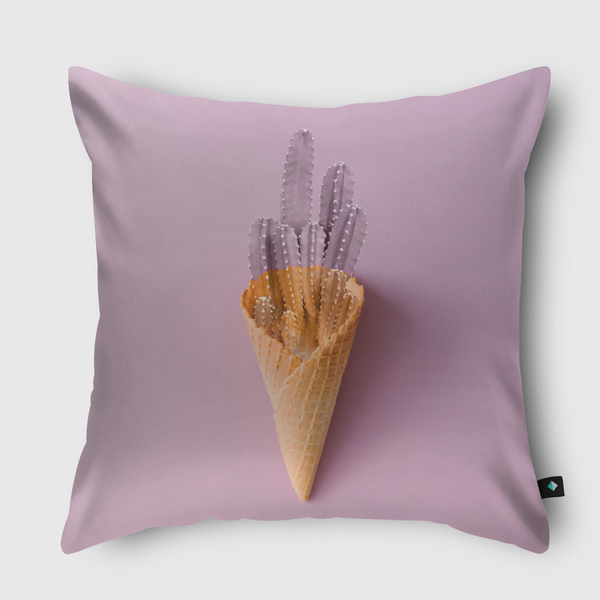 ice-cactus Throw Pillow