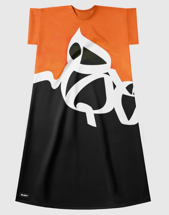 Orange Fury - Short Sleeve Dress