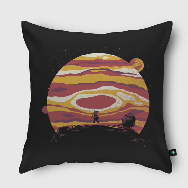 Explore Space Moon Throw Pillow