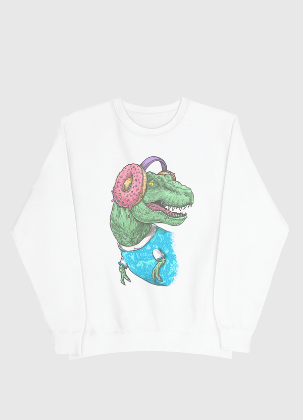 T-rex with headphones Men Sweatshirt