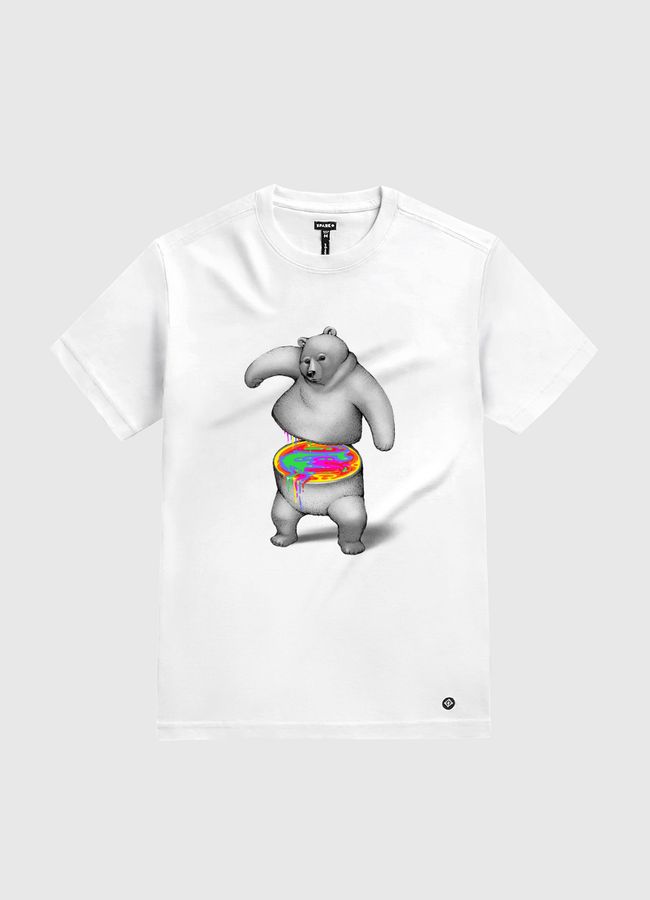Rainbow Bear - White Gold T-Shirt