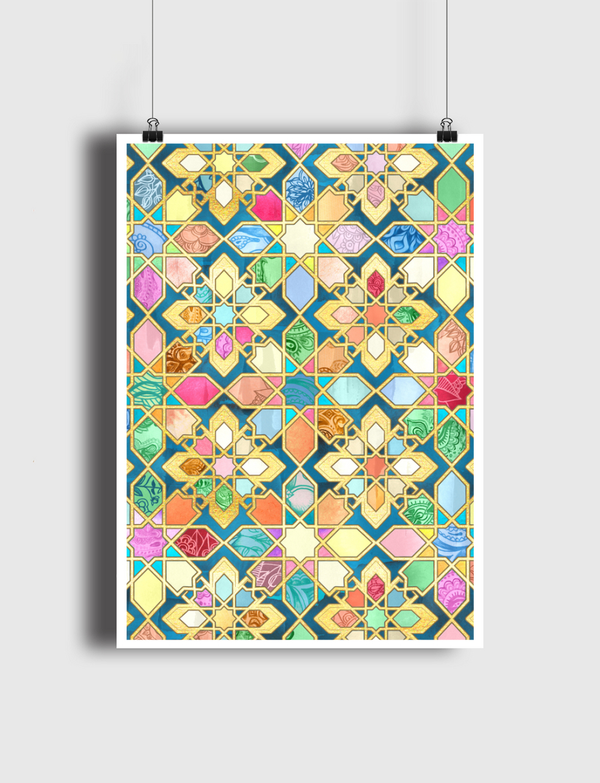 Jewel Colored Tiles Poster