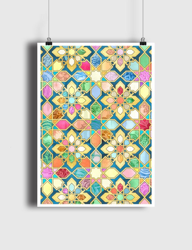 Jewel Colored Tiles - Poster
