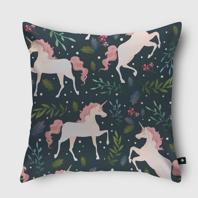 unicorn in the night - Throw Pillow