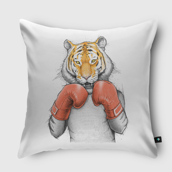 Tiger Boxer Throw Pillow