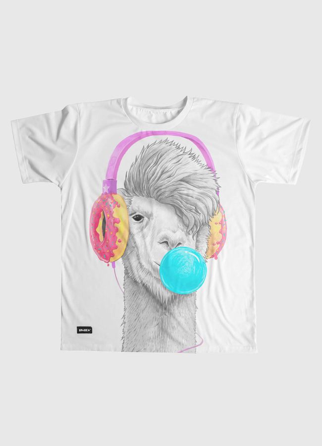 Lama in headphones - Men Graphic T-Shirt