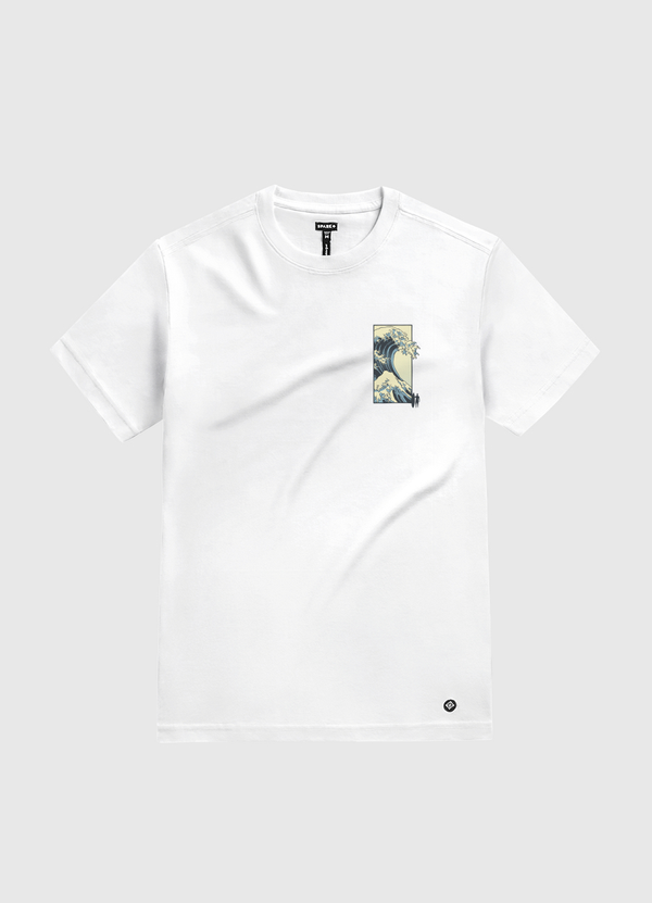 Kanagawa Surfer White Gold T-Shirt