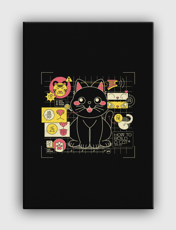 Japanese Cat Graph Canvas