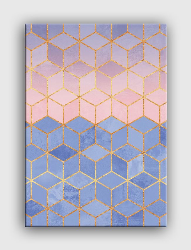 Rose Quartz And Serenity Cubes - Canvas