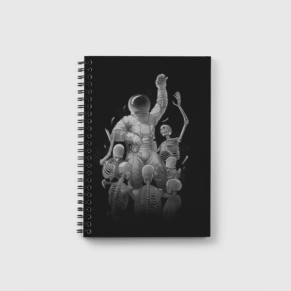 Astronaut Skeleton Scaping Notebook