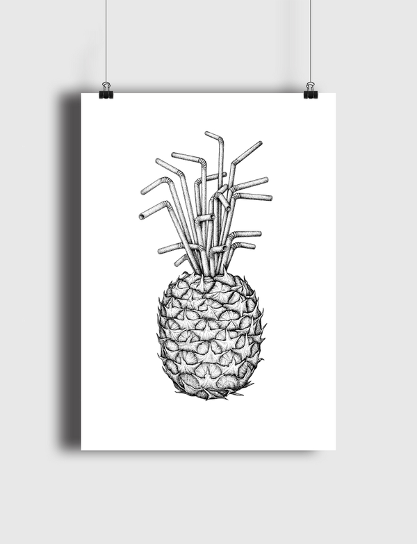 Pineapple straws Poster