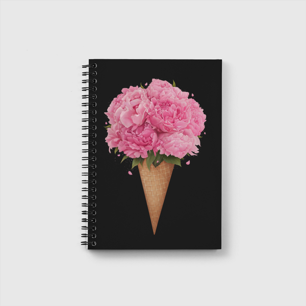 Ice cream with peonies Notebook