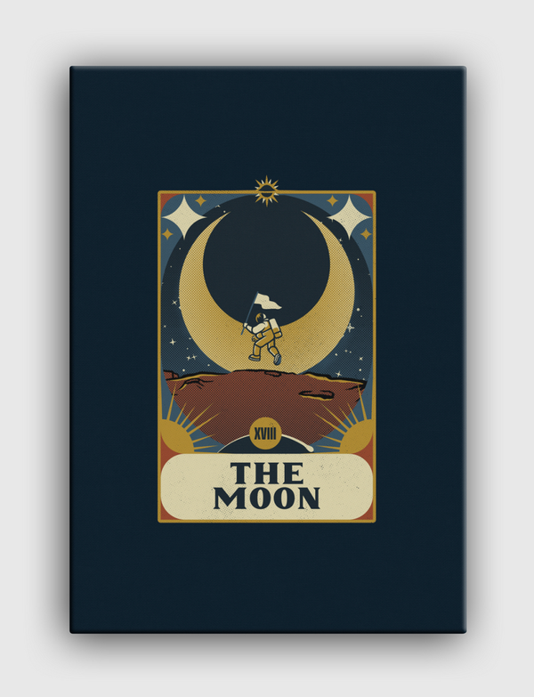 Astronaut Tarot Moon Canvas