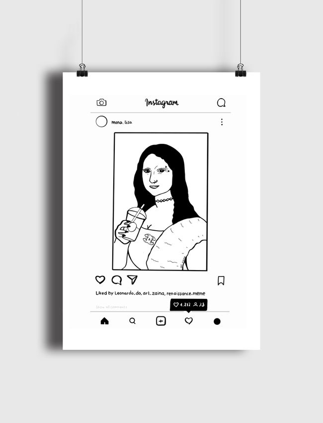 Millenial Mona Lisa - Poster