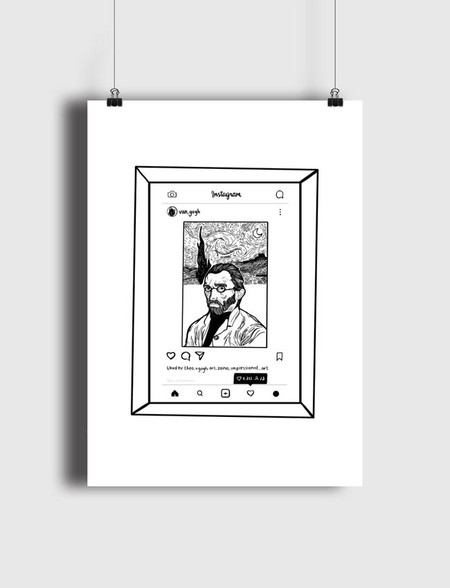 Hipster Van Gogh - Poster