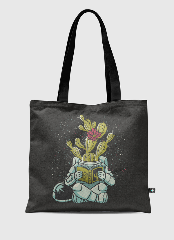 Astronaut Cactus Succulent Tote Bag